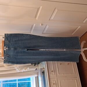 NWY Paige Womens High-Rise‎ Manhattan Slim Bootcut Stretch Light Wash Jeans S-31